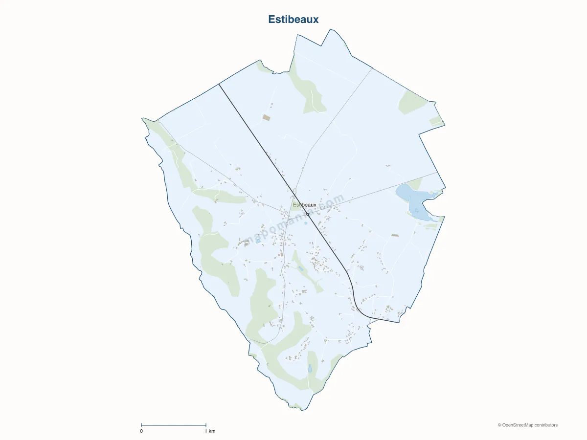 Carte de Estibeaux à personnaliser