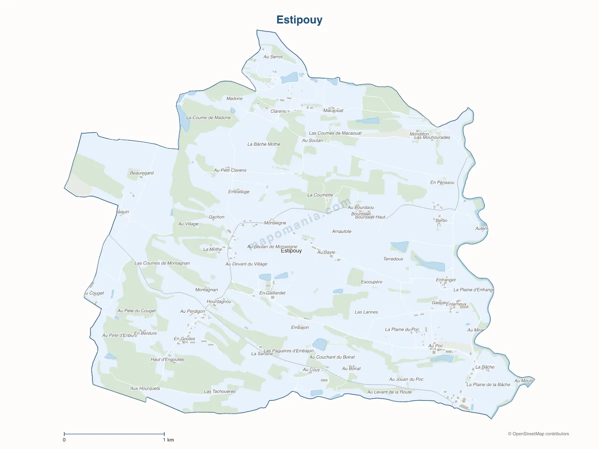 Carte de Estipouy à personnaliser