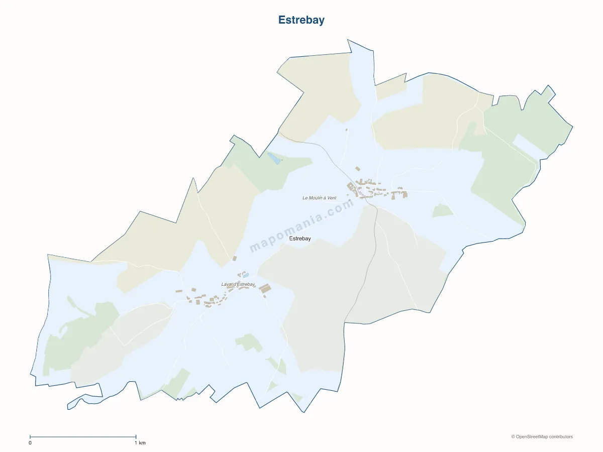 Carte de Estrebay à personnaliser