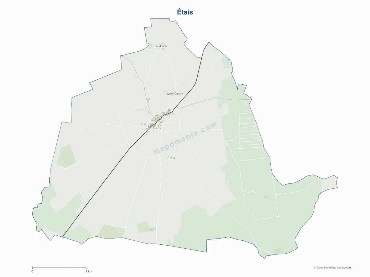 Carte de Étais à personnaliser