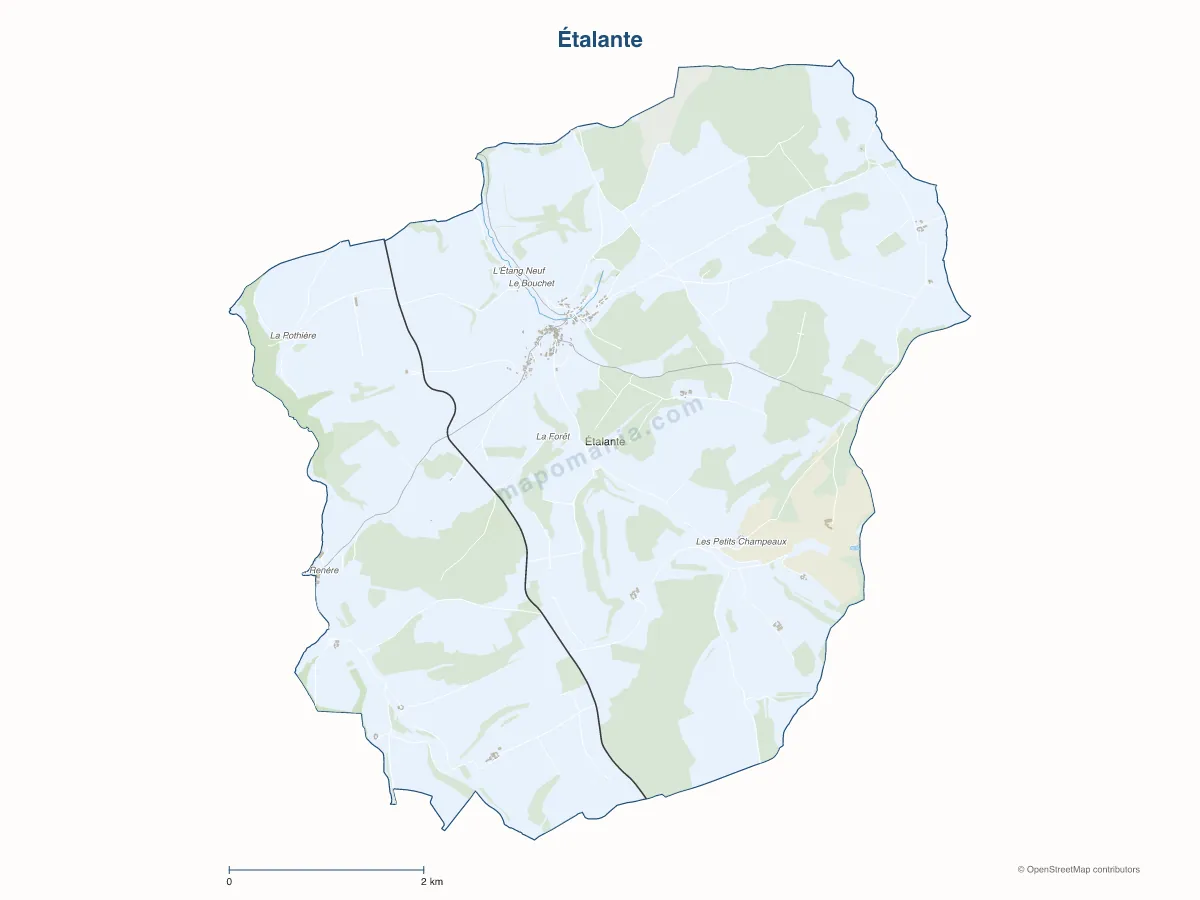 Carte de Étalante à personnaliser