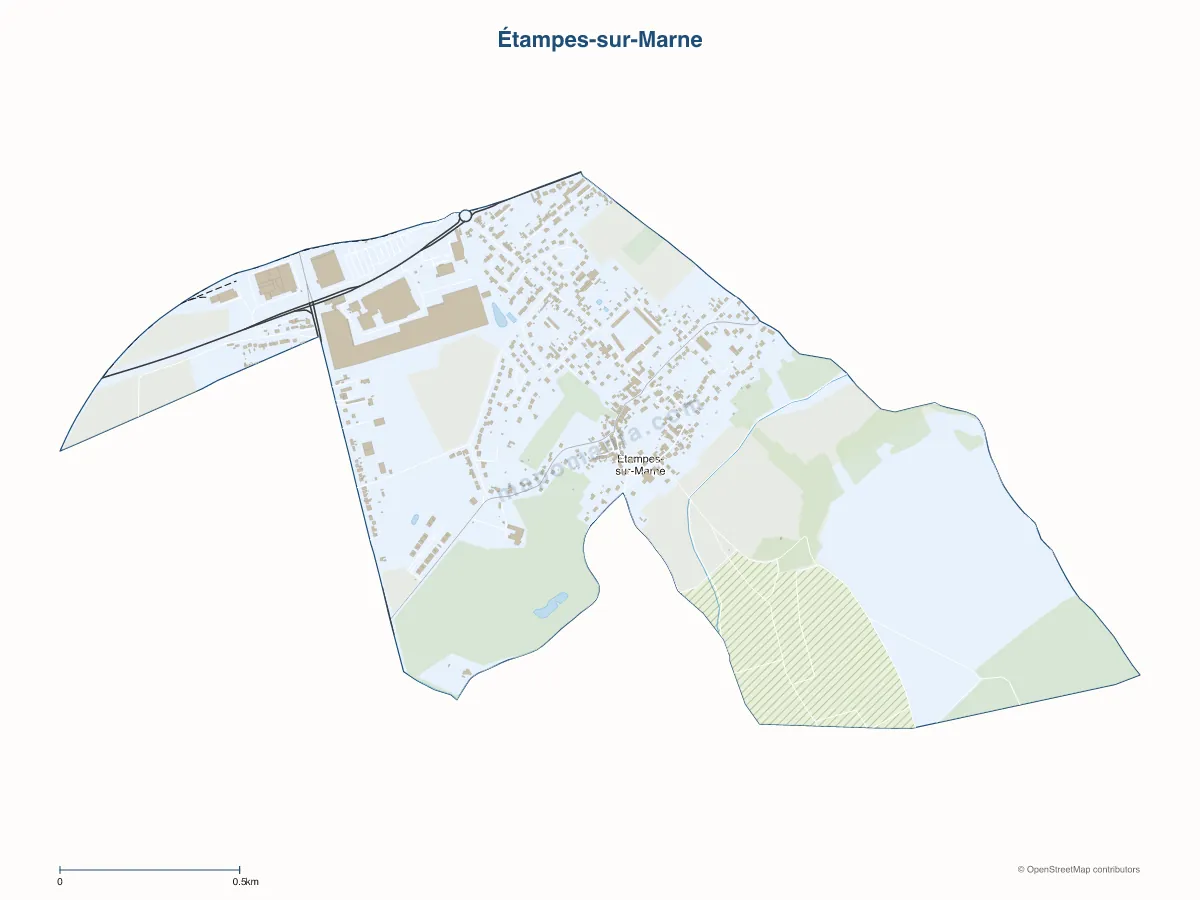 Carte de Étampes-sur-Marne à personnaliser