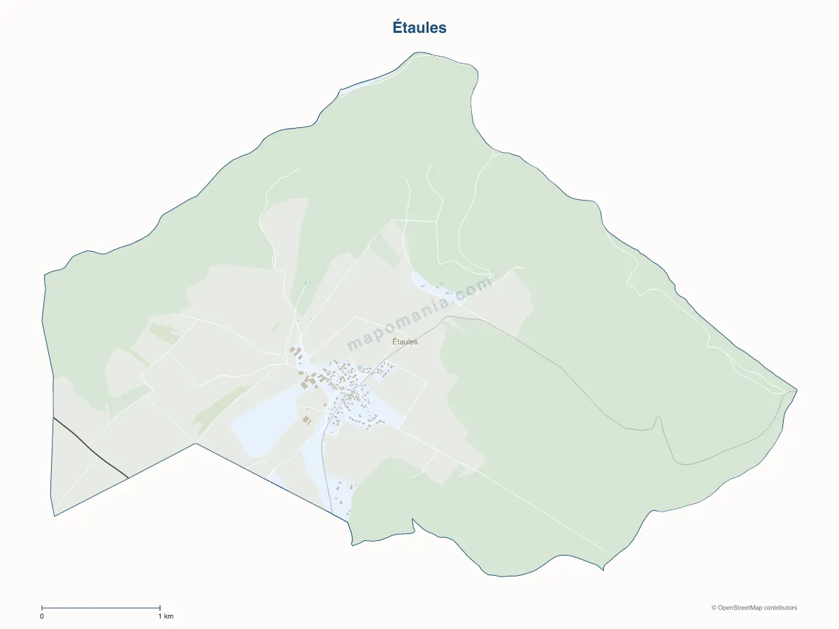 Carte de Étaules à personnaliser