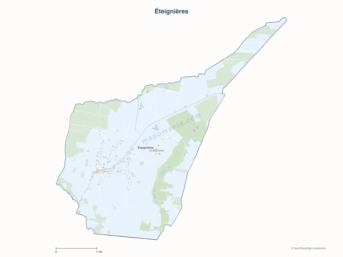 Carte de Éteignières à personnaliser