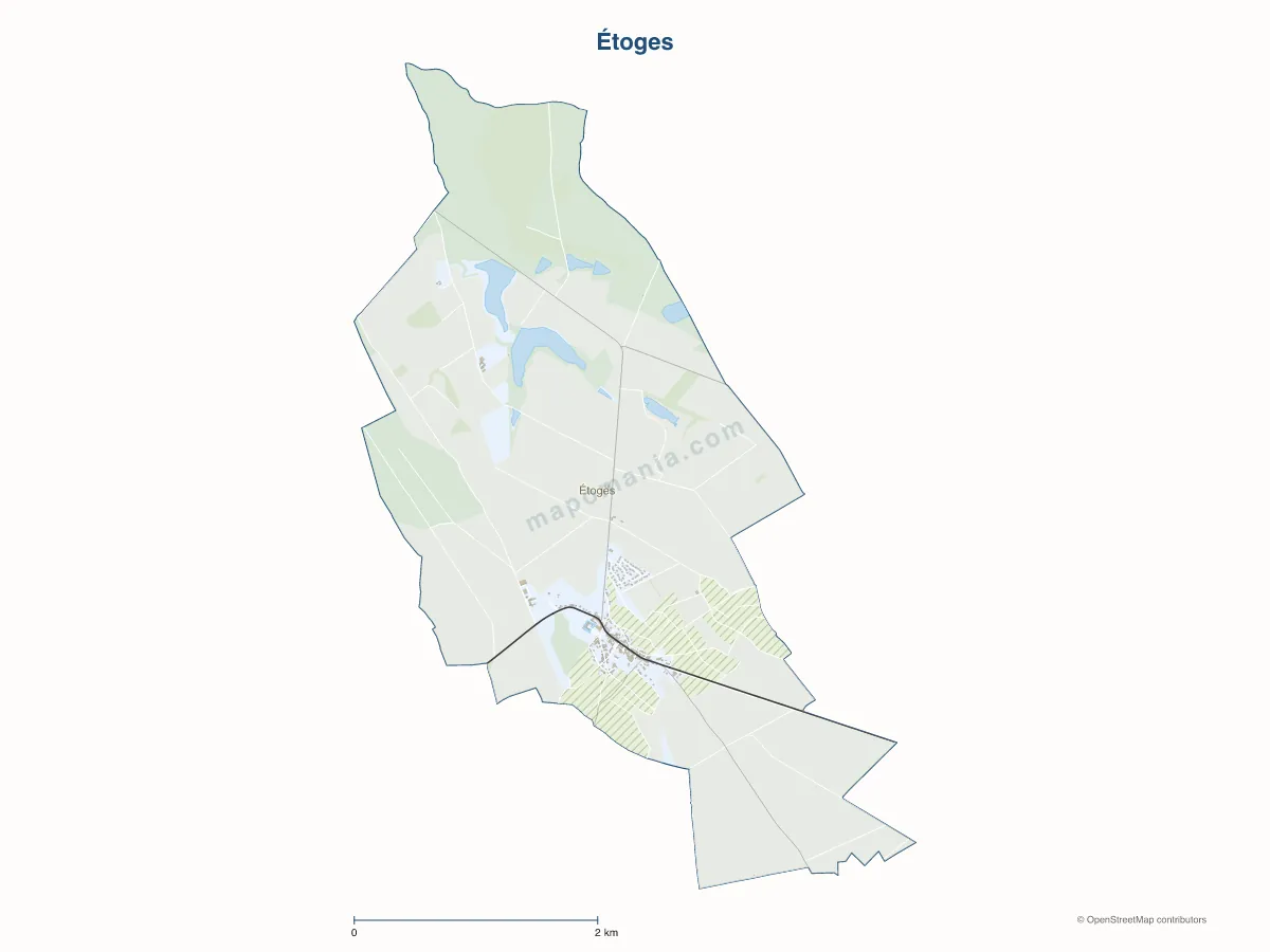 Carte de Étoges à personnaliser