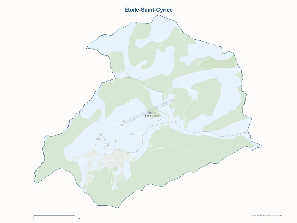 Carte de Étoile-Saint-Cyrice à personnaliser