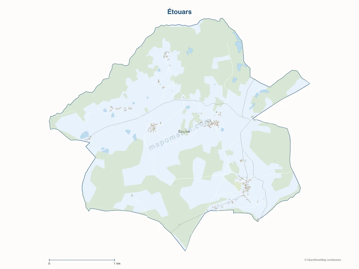 Carte de Étouars à personnaliser