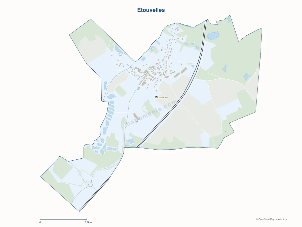 Carte de Étouvelles à personnaliser