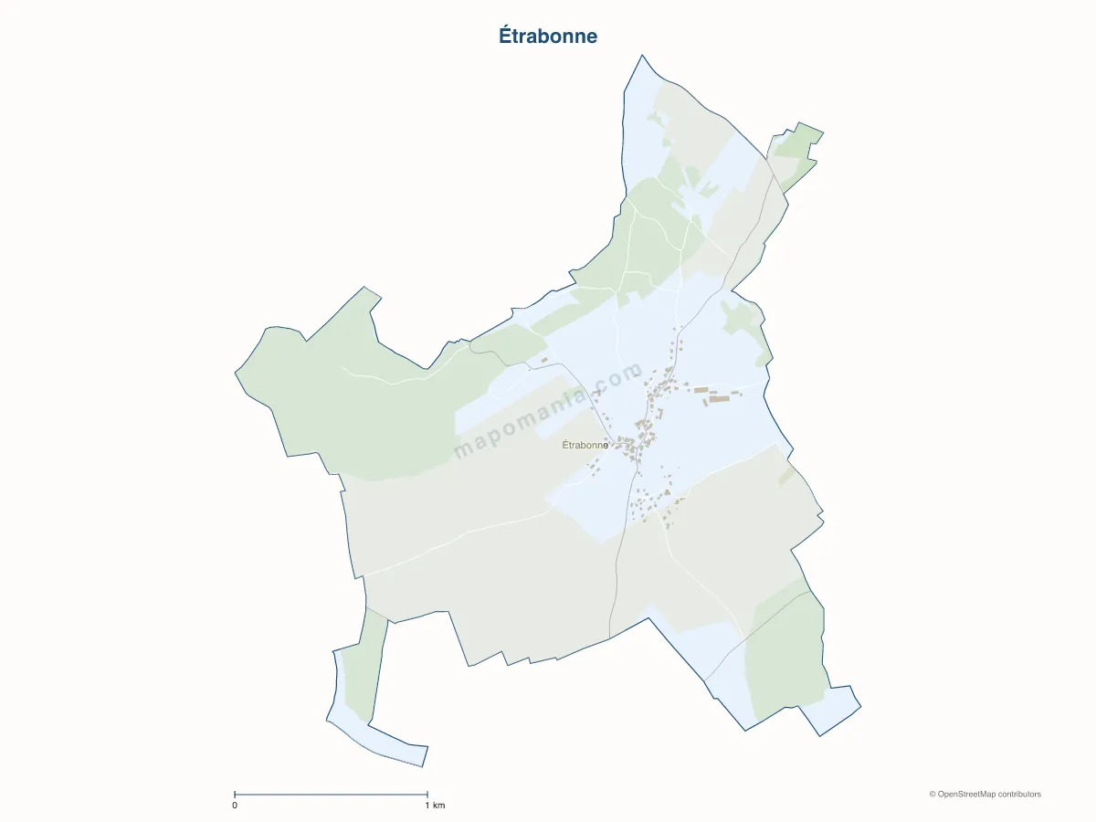 Carte de Étrabonne à personnaliser