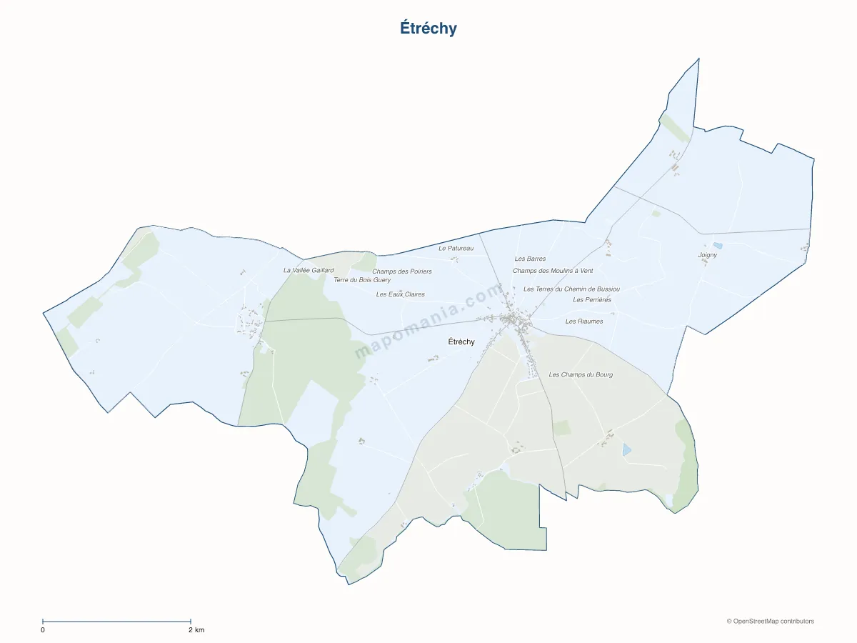 Carte de Étréchy à personnaliser
