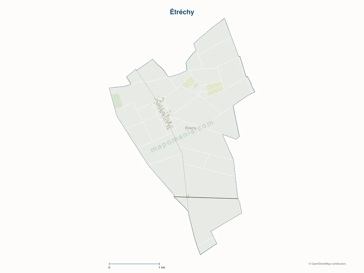 Carte de Étréchy à personnaliser