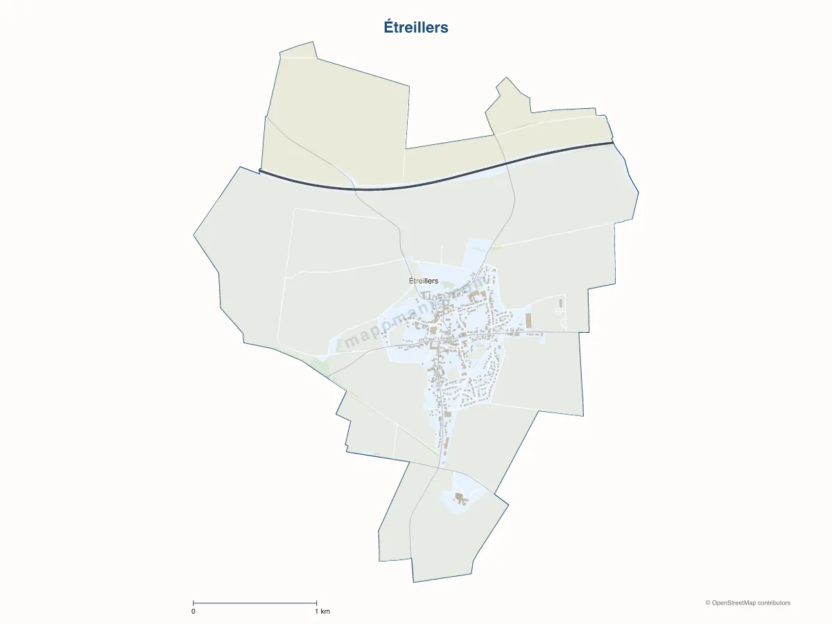 Carte de Étreillers à personnaliser