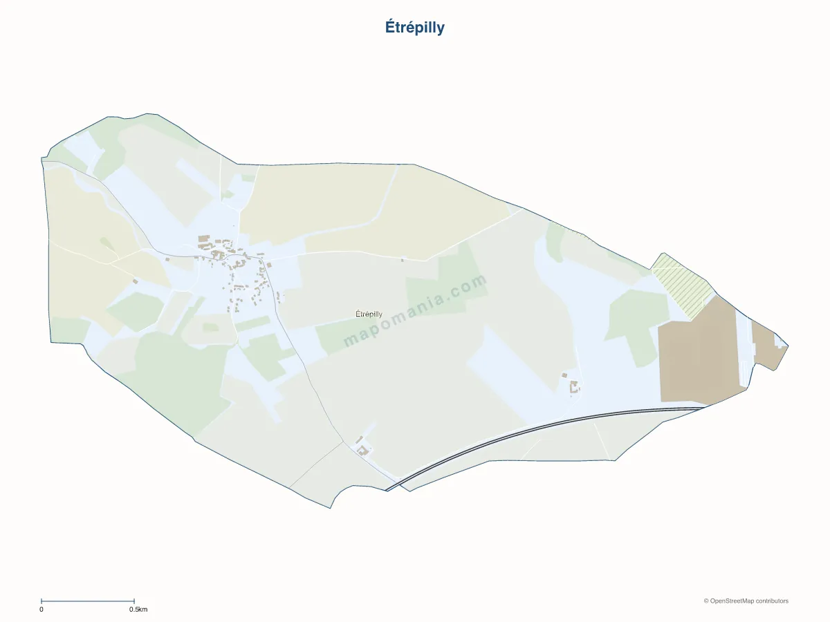 Carte de Étrépilly à personnaliser