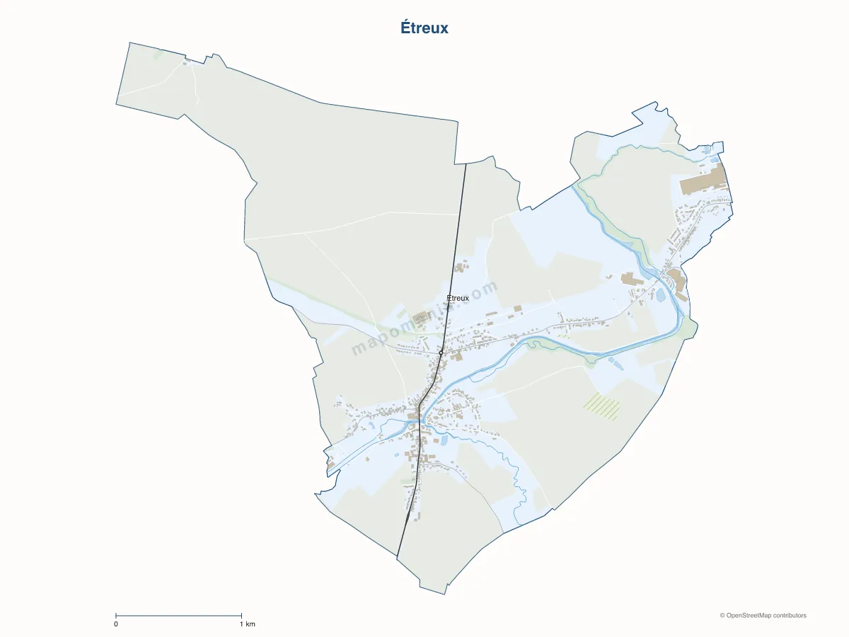 Carte de Étreux à personnaliser