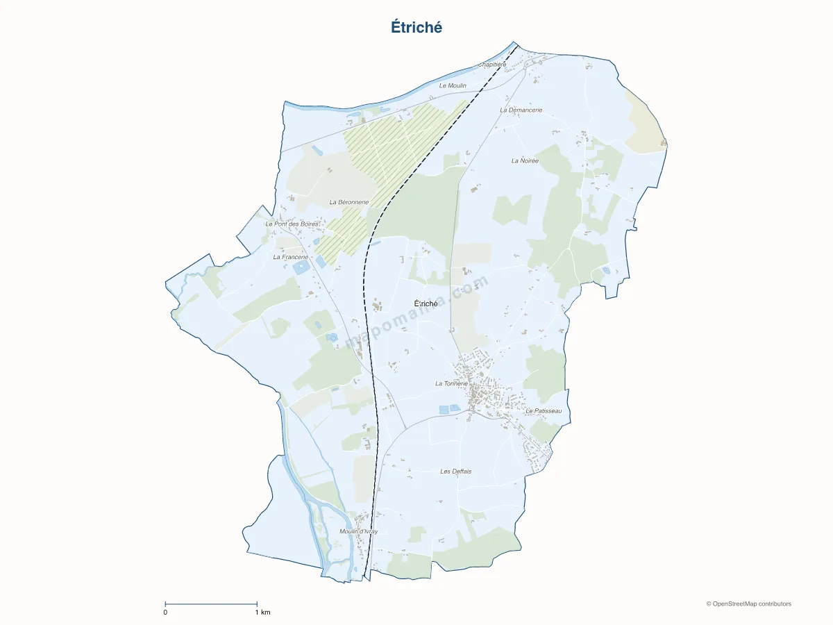 Carte de Étriché à personnaliser