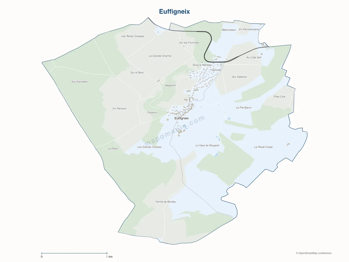 Carte de Euffigneix à personnaliser