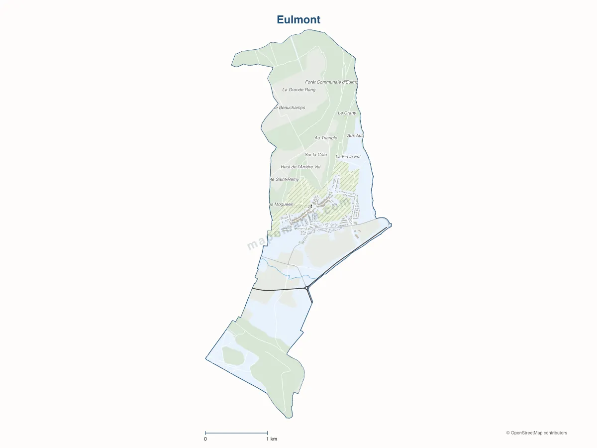 Carte de Eulmont à personnaliser
