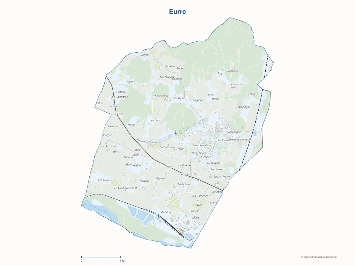 Carte de Eurre à personnaliser
