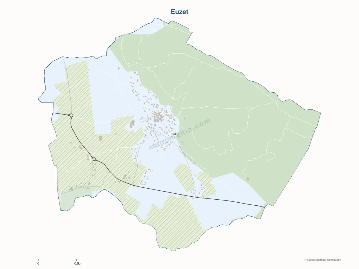 Carte de Euzet à personnaliser