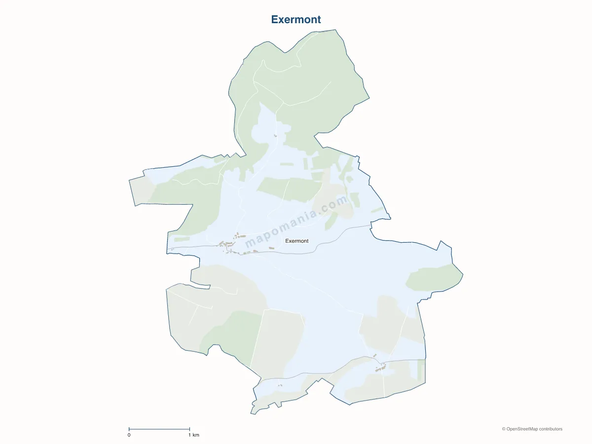 Carte de Exermont à personnaliser