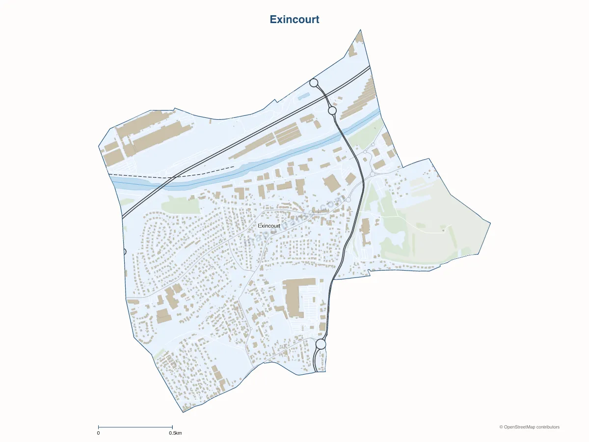 Carte de Exincourt à personnaliser