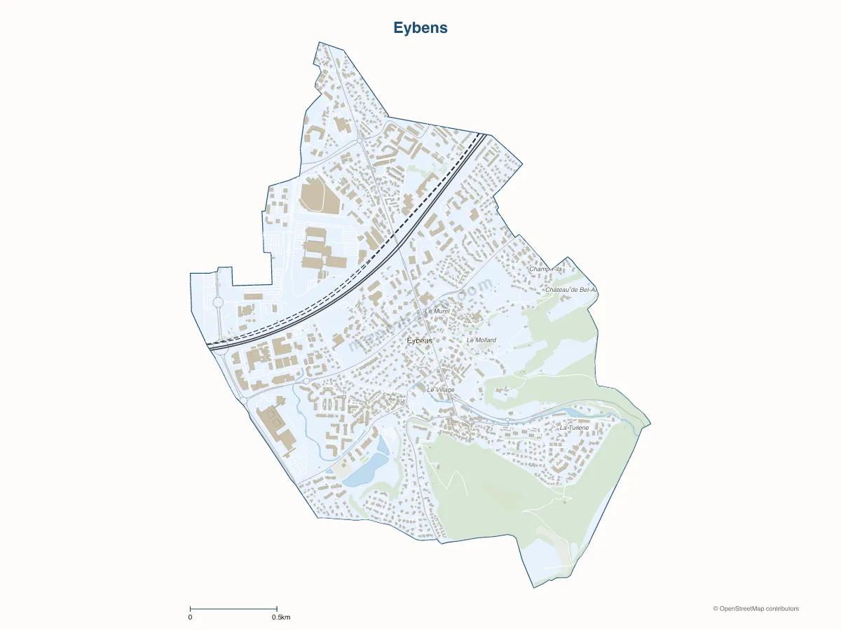 Carte de Eybens à personnaliser