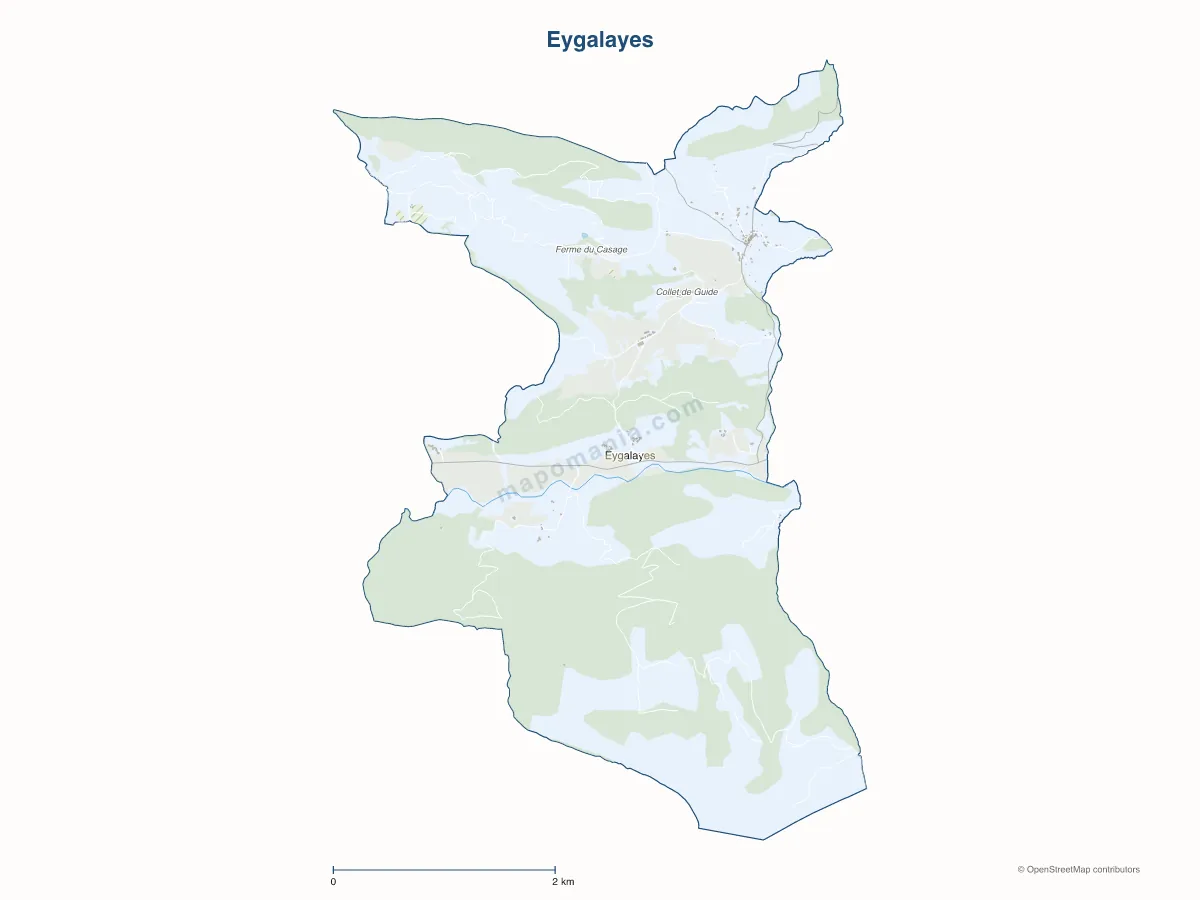 Carte de Eygalayes à personnaliser