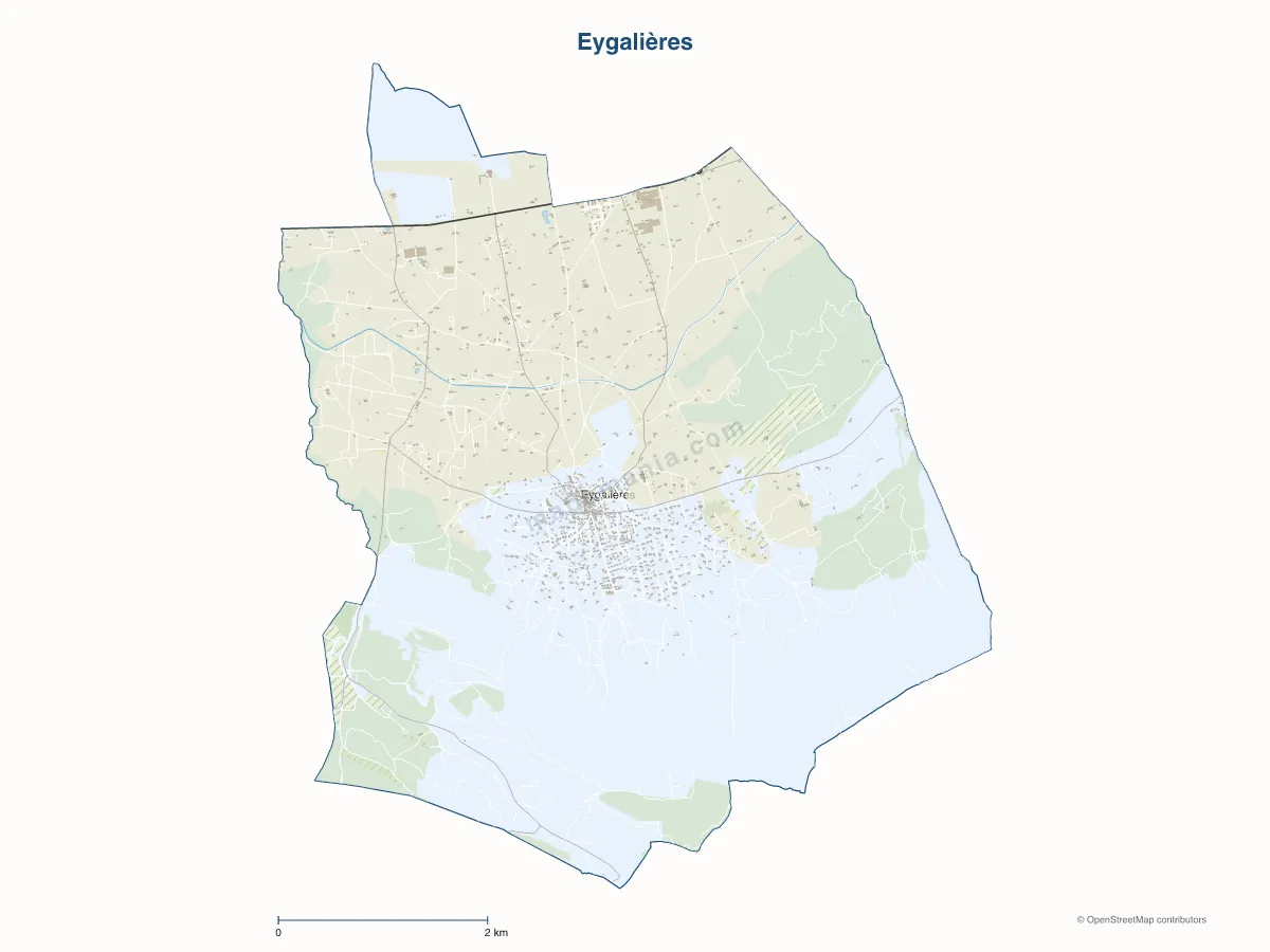Carte de Eygalières à personnaliser