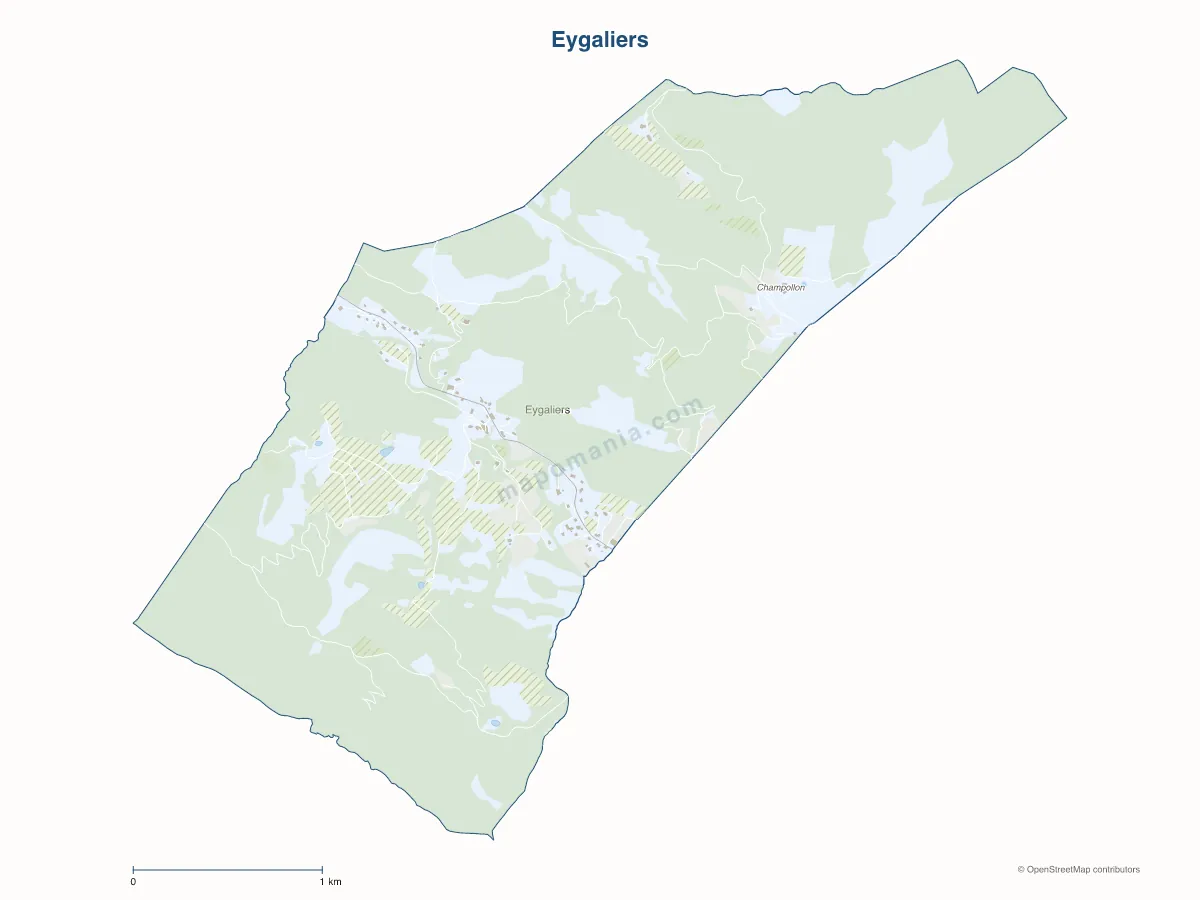 Carte de Eygaliers à personnaliser