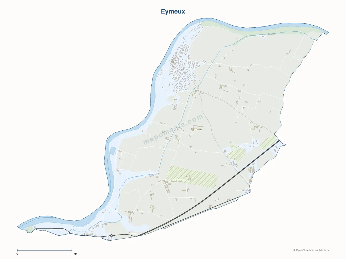 Carte de Eymeux à personnaliser