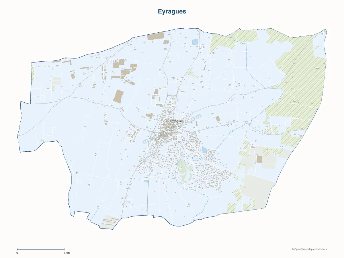 Carte de Eyragues à personnaliser