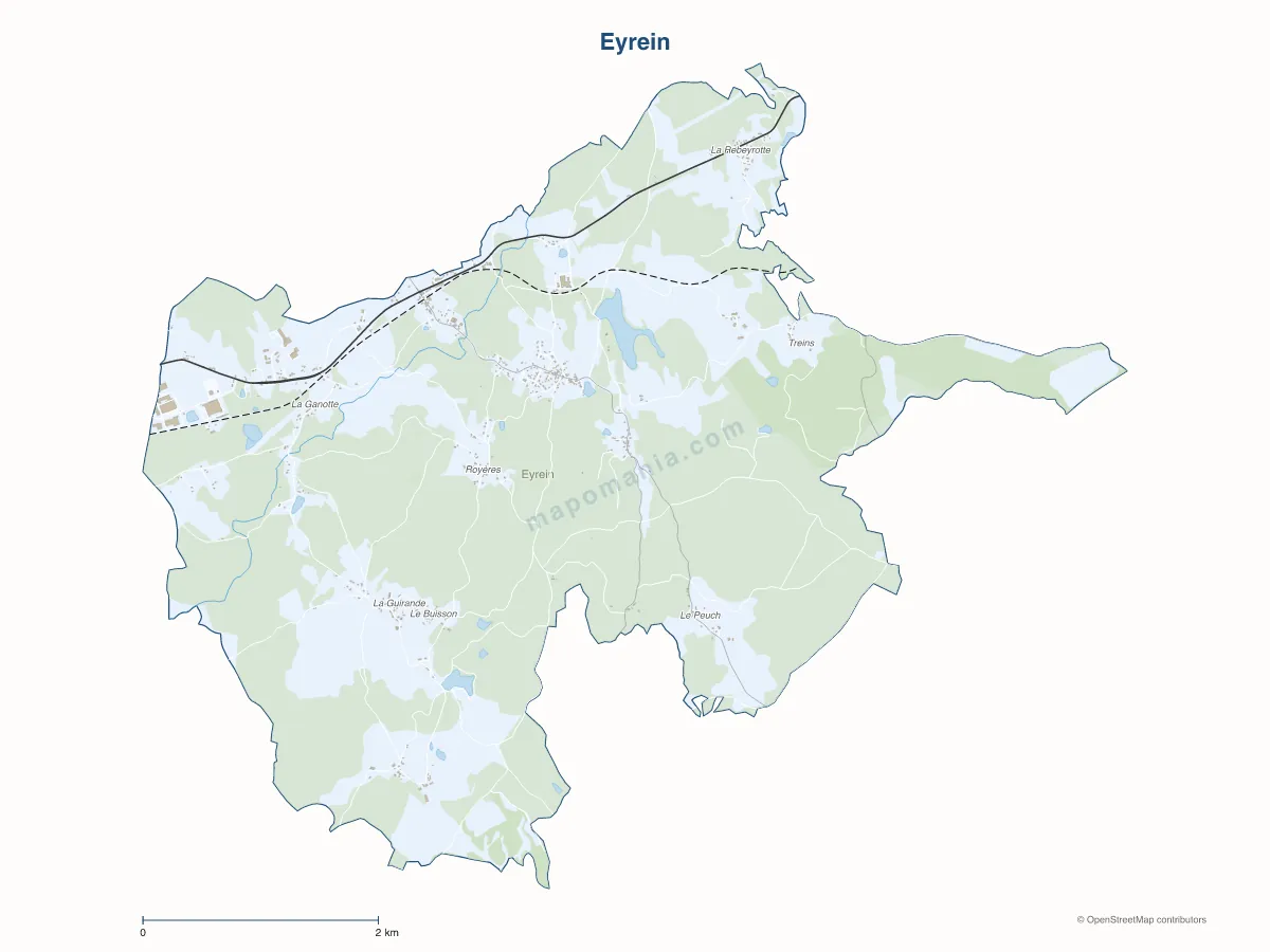 Carte de Eyrein à personnaliser