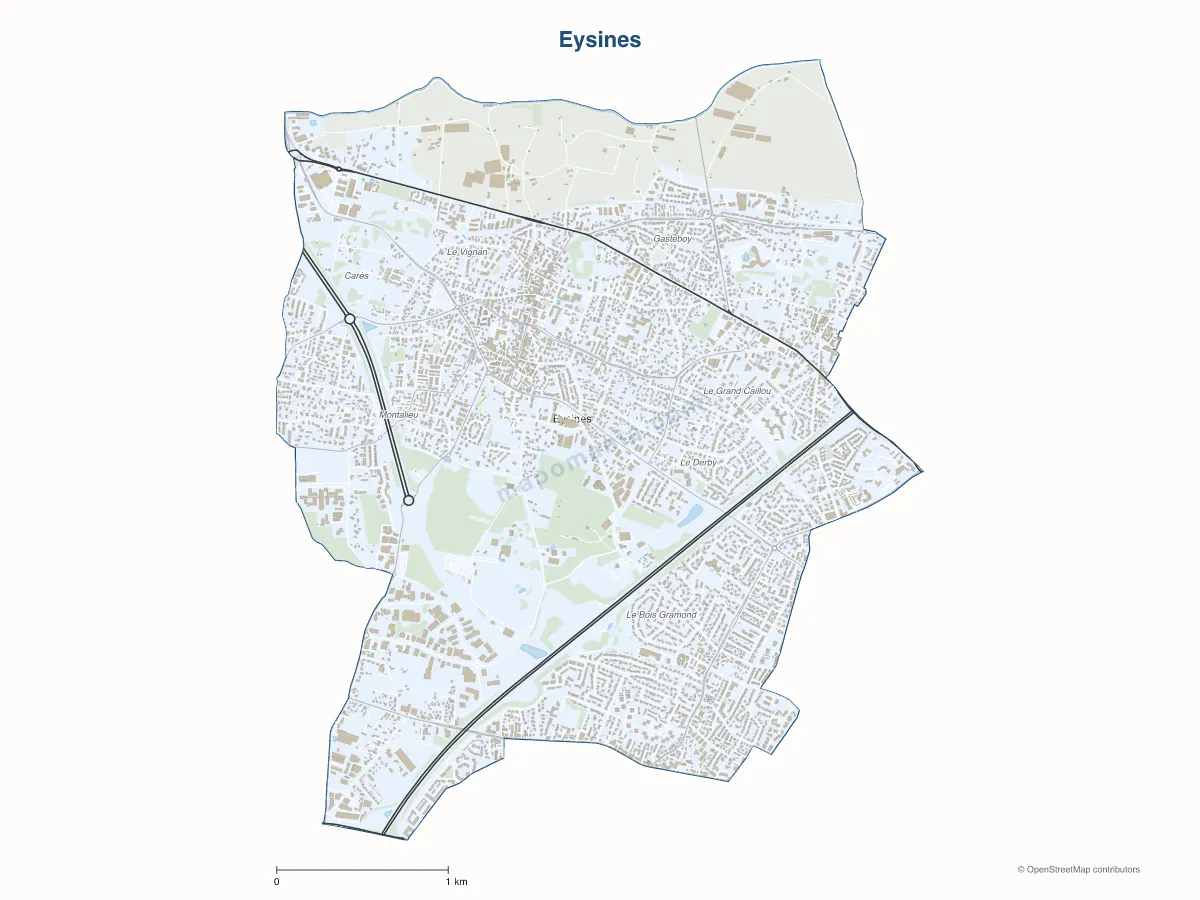 Carte de Eysines à personnaliser