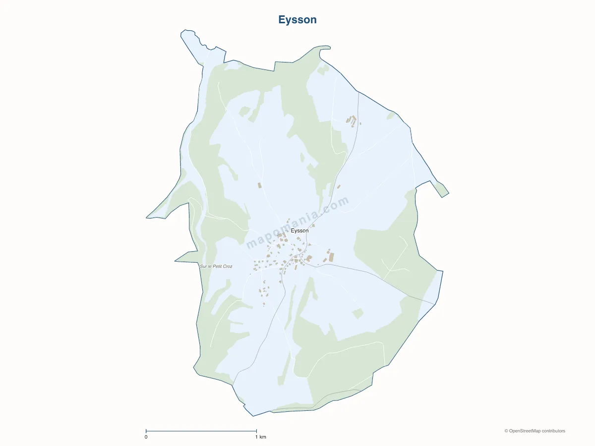 Carte de Eysson à personnaliser