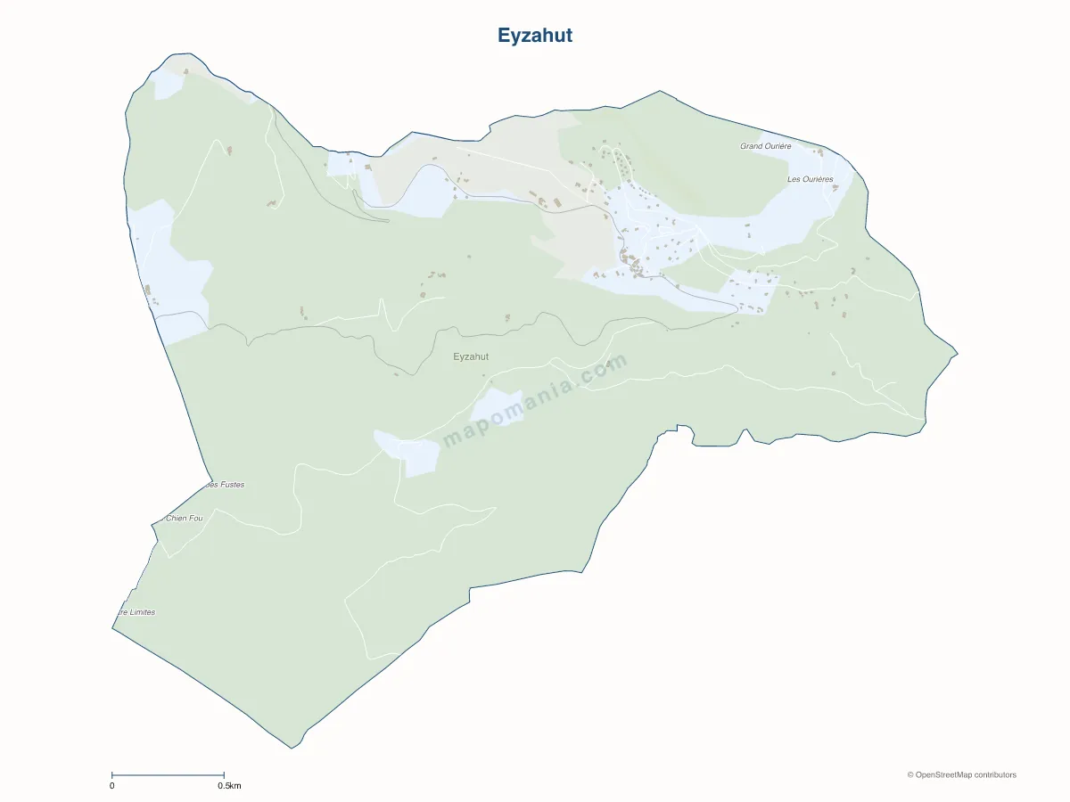 Carte de Eyzahut à personnaliser