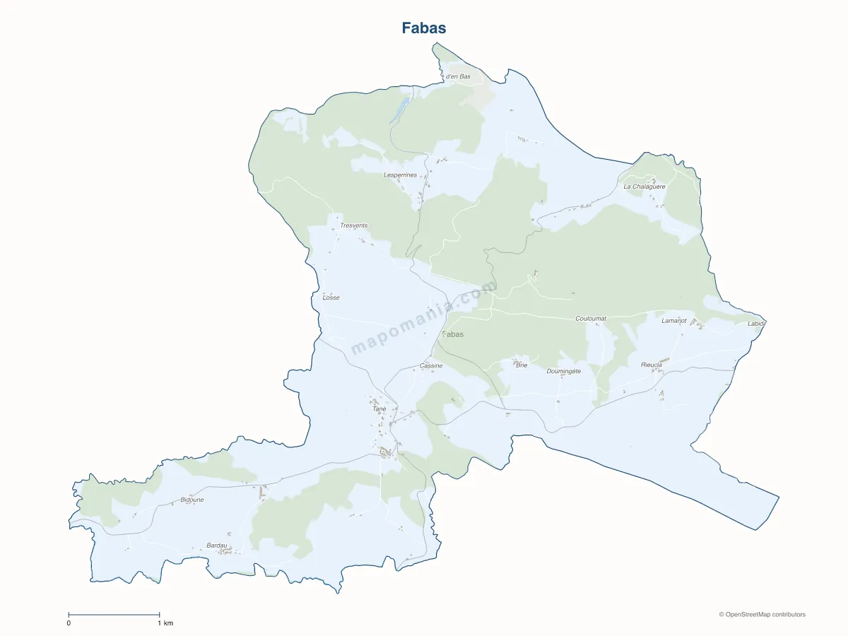 Carte de Fabas à personnaliser