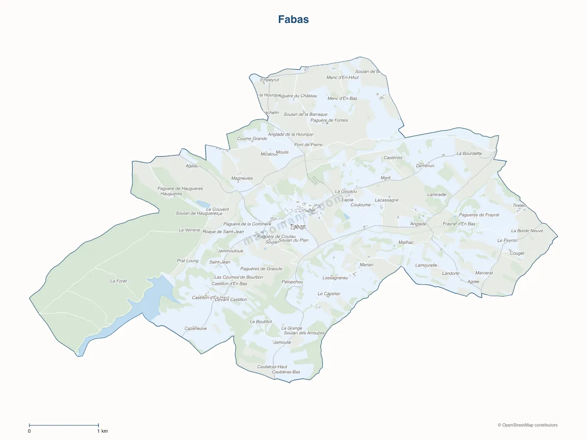 Carte de Fabas à personnaliser