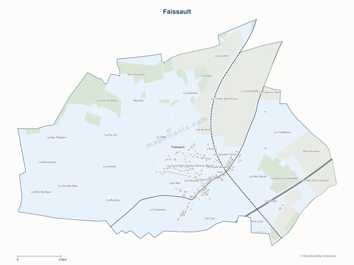 Carte de Faissault à personnaliser