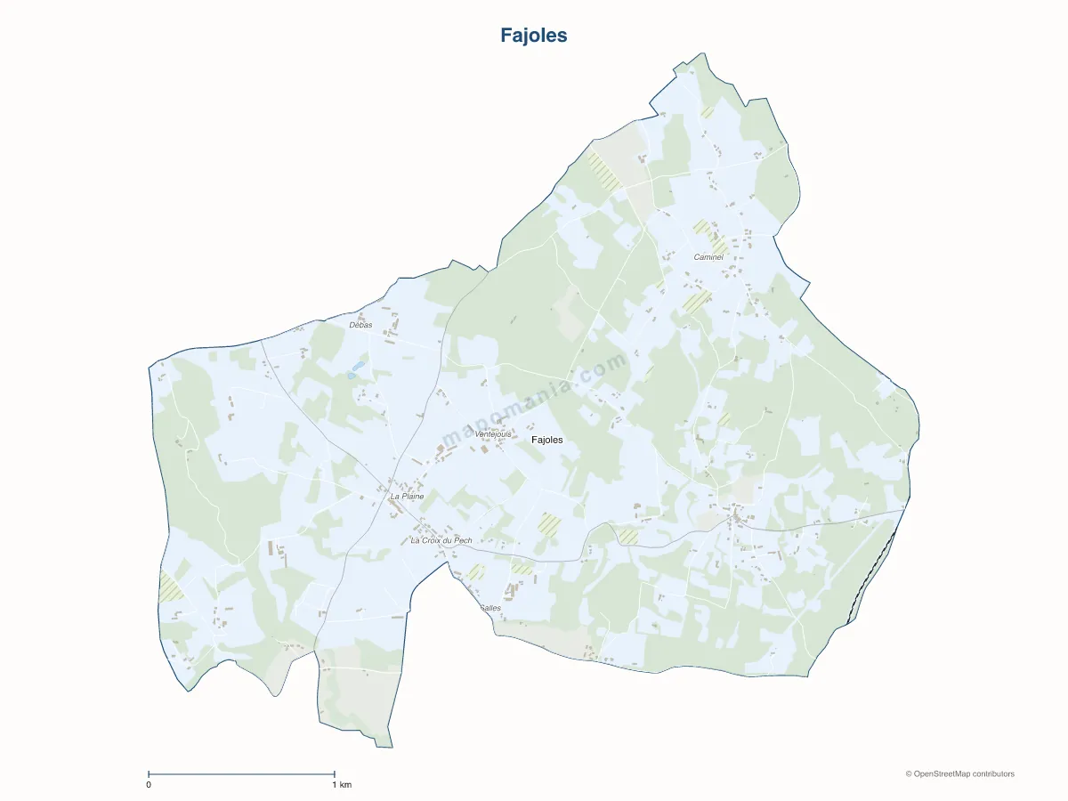 Carte de Fajoles à personnaliser