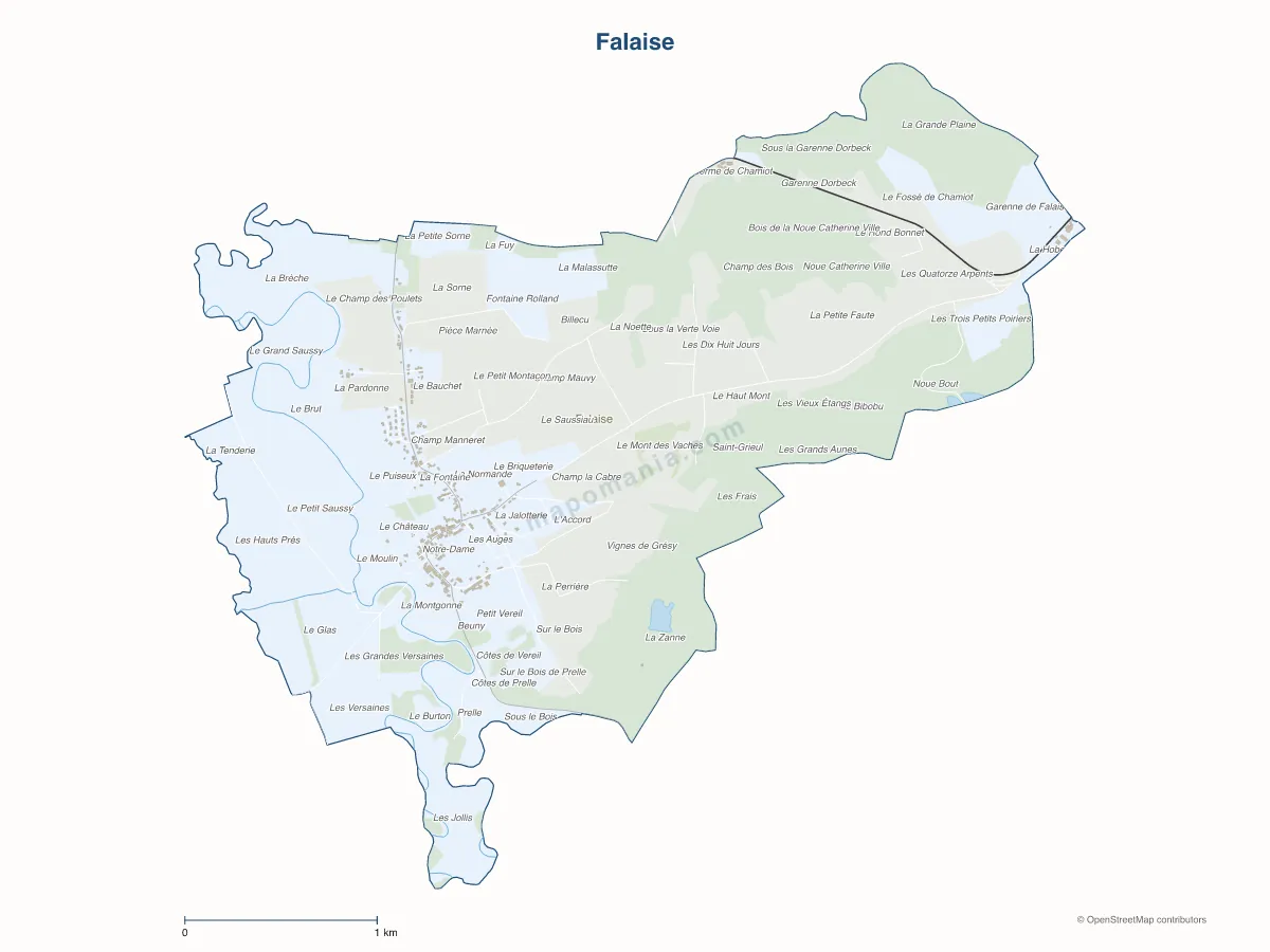 Carte de Falaise à personnaliser