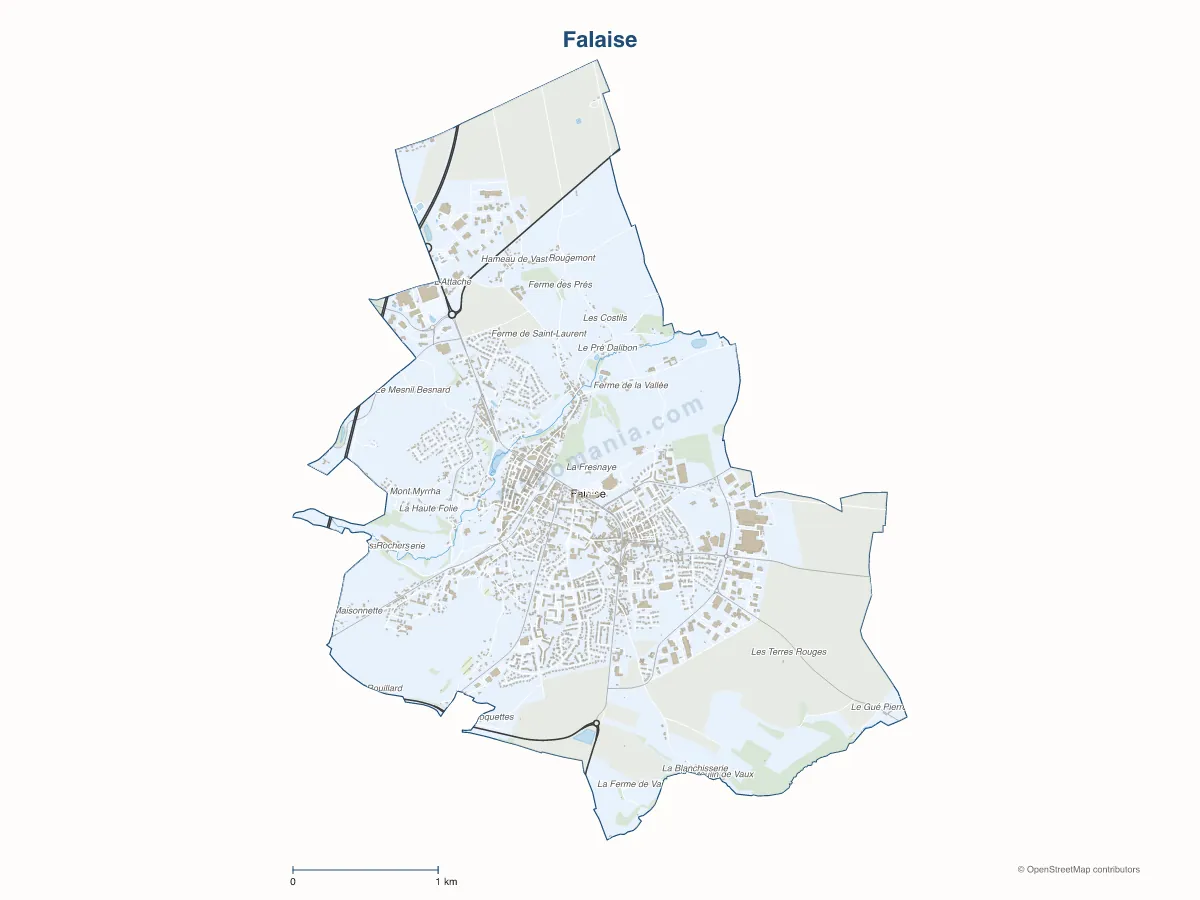 Carte de Falaise à personnaliser