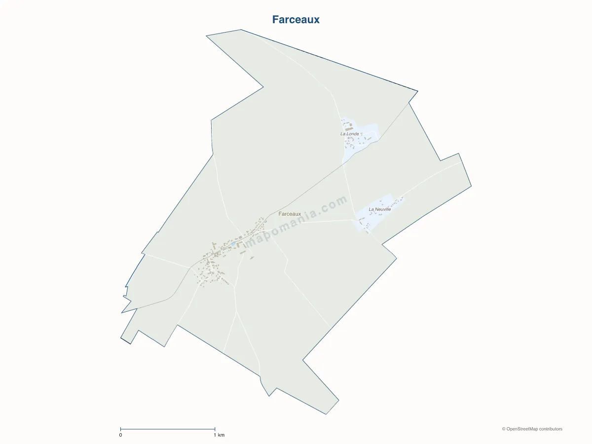 Carte de Farceaux à personnaliser