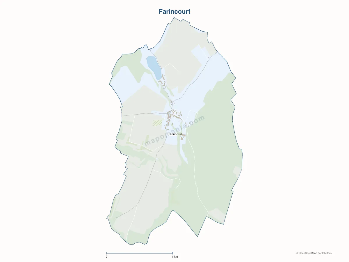 Carte de Farincourt à personnaliser
