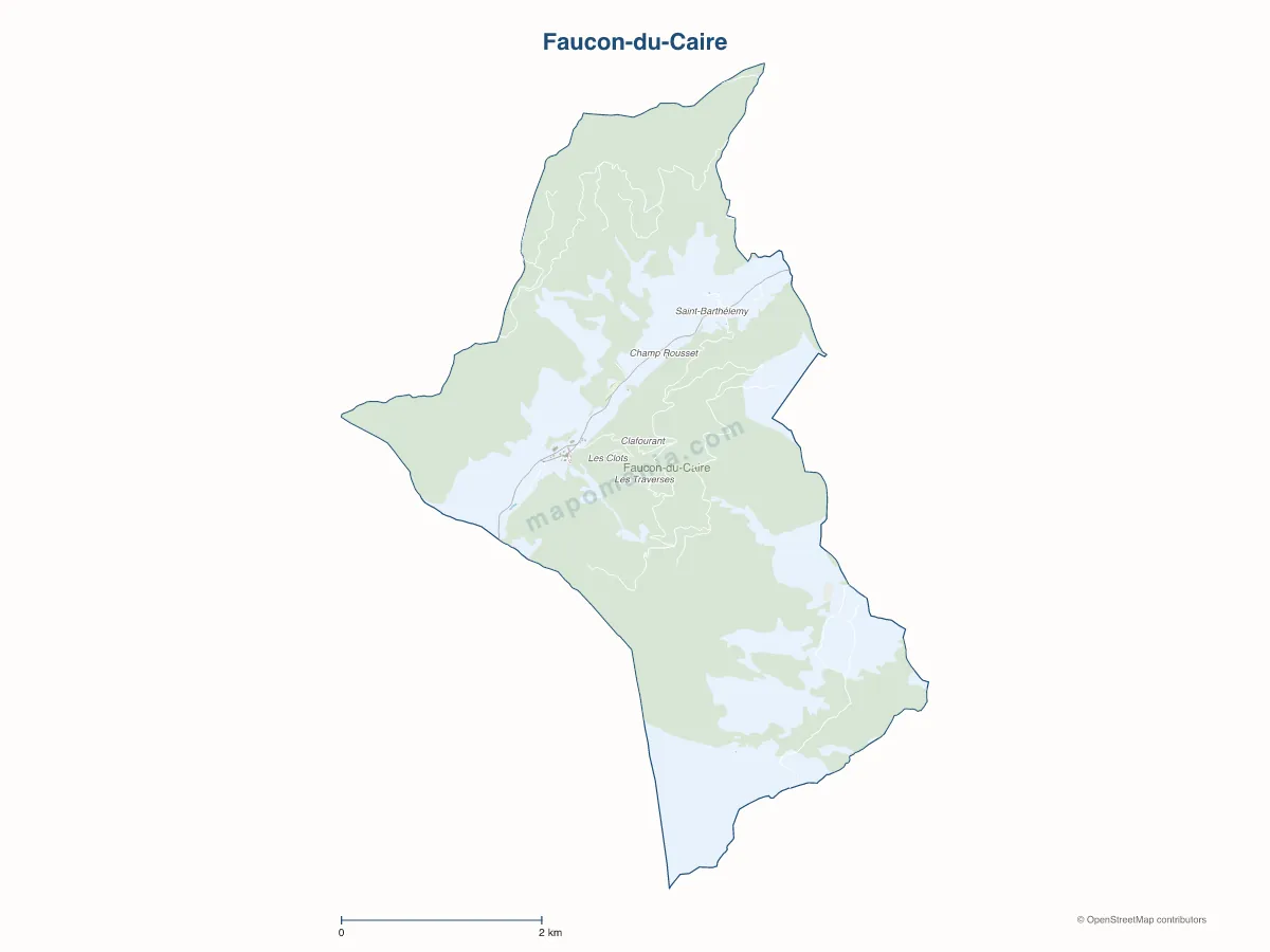 Carte de Faucon-du-Caire à personnaliser