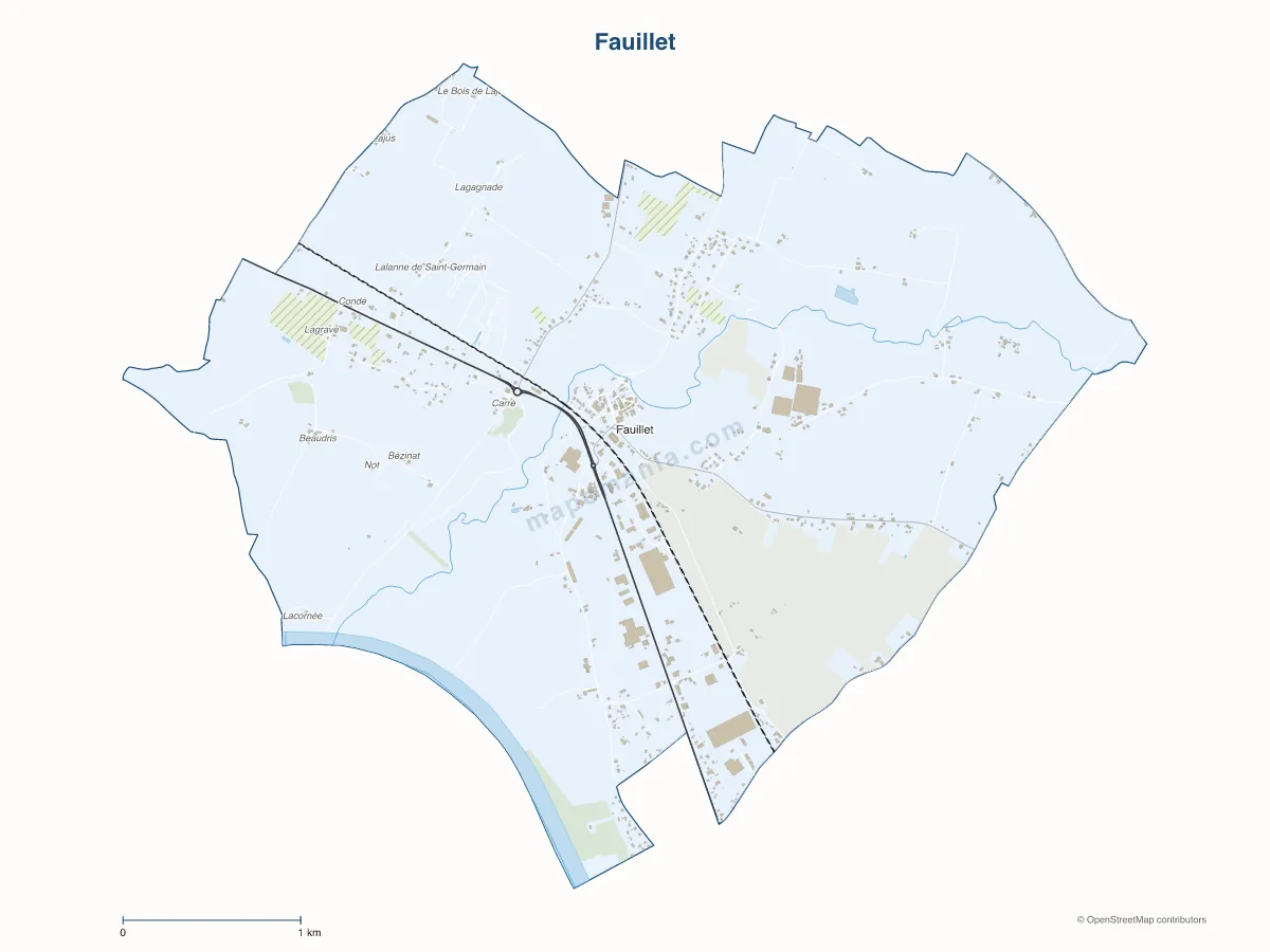 Carte de Fauillet à personnaliser