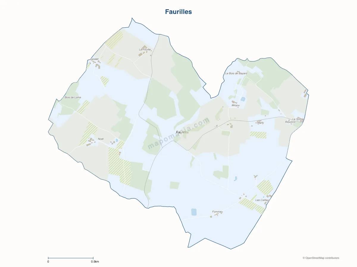 Carte de Faurilles à personnaliser