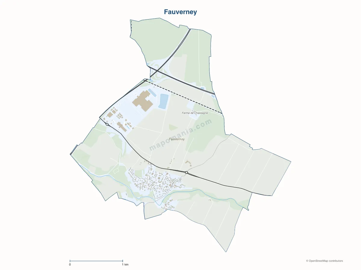Carte de Fauverney à personnaliser