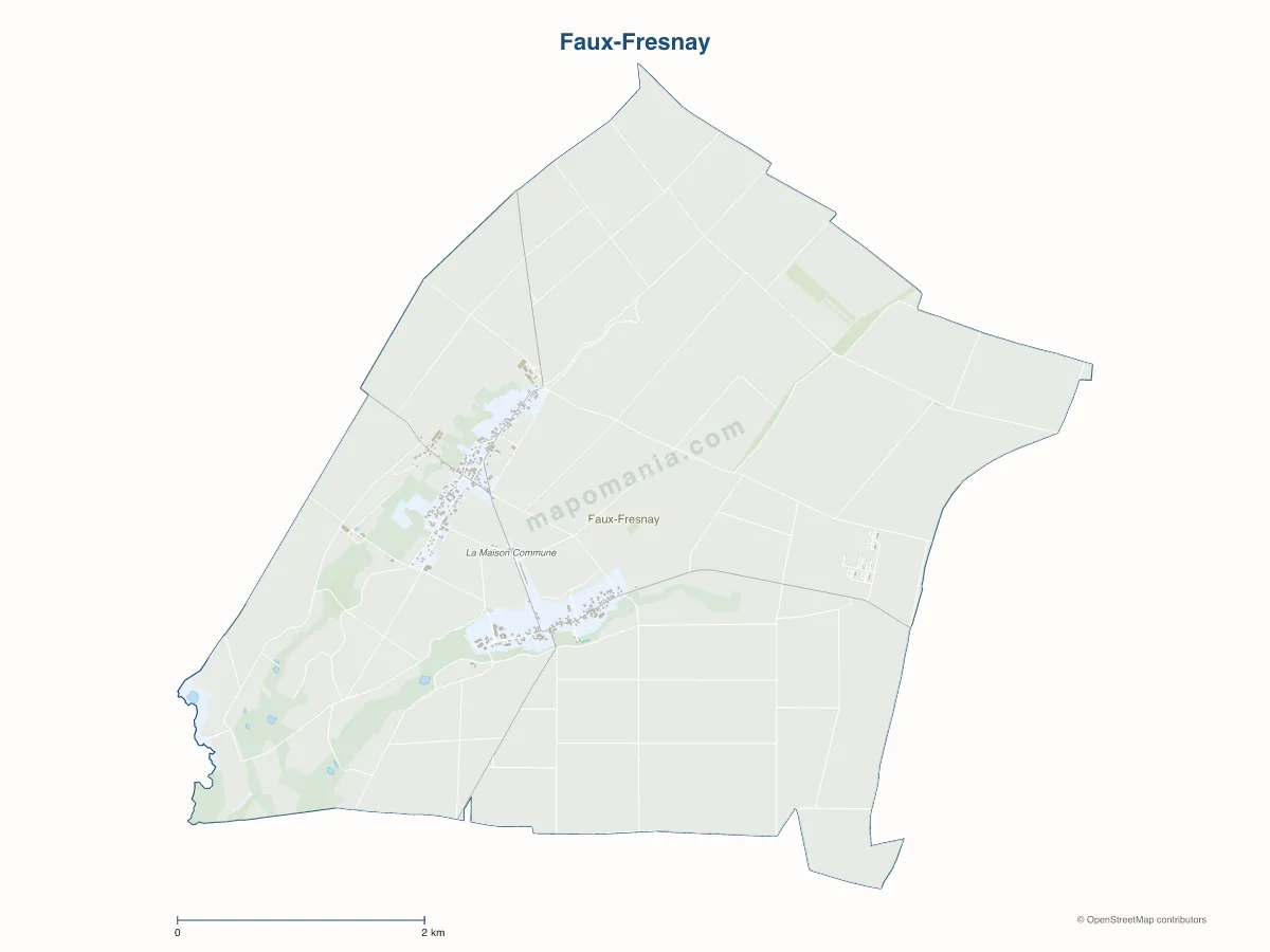 Carte de Faux-Fresnay à personnaliser