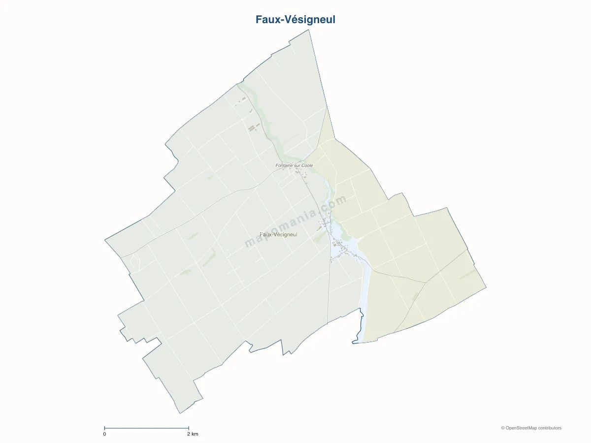 Carte de Faux-Vésigneul à personnaliser
