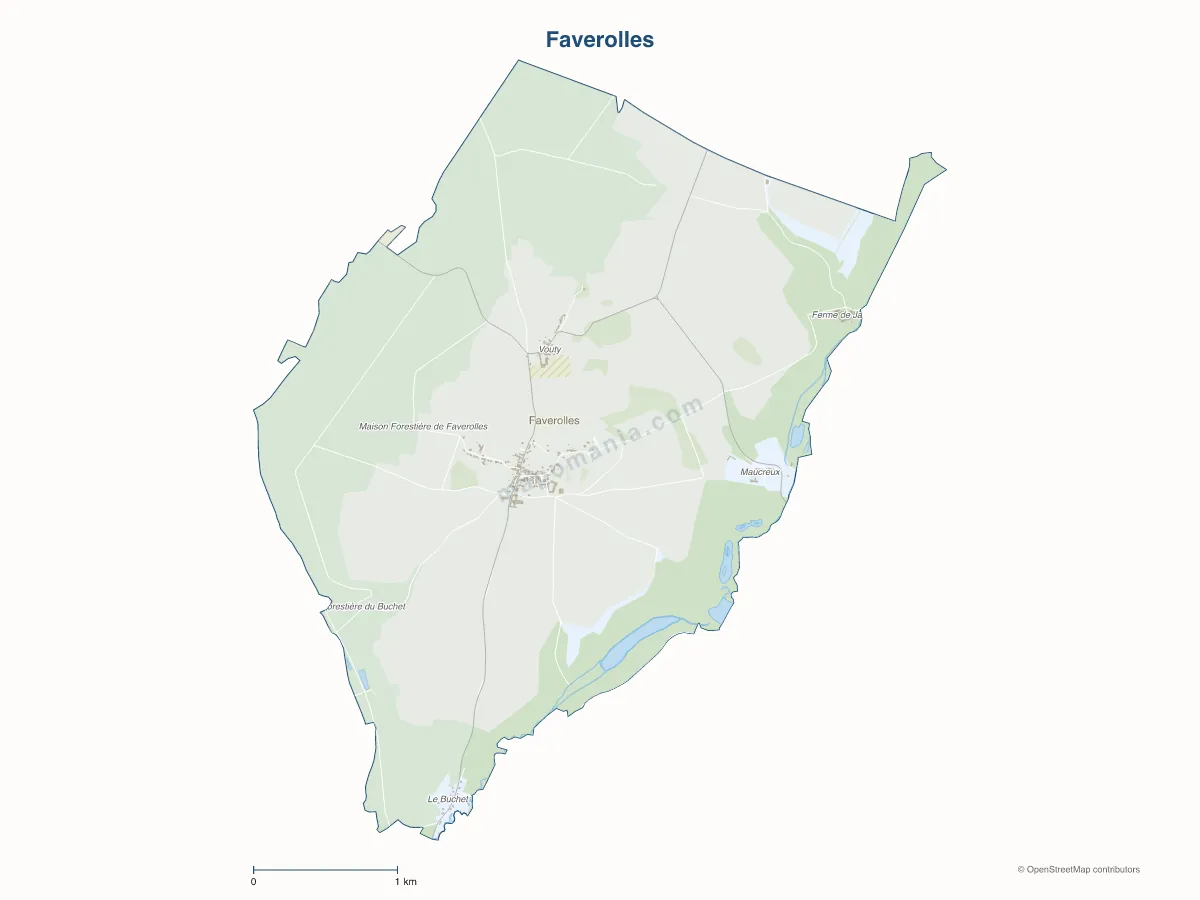 Carte de Faverolles à personnaliser